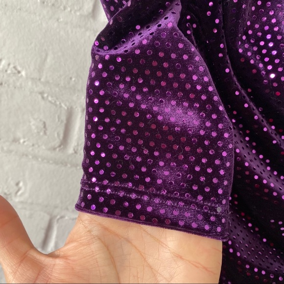 💜 ZARA FESTIVE DAYS PURPLE SEQUIN MOCK NECK MAXI DRESS! - Picture 9 of 14